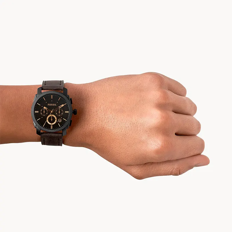 Fossil Machine Chronograph Brown Leather Men's Watch | FS4656
